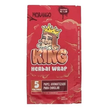 SEDA KING BLUNT HERBAL WRAP AROMA MORANGO Caixa com 25