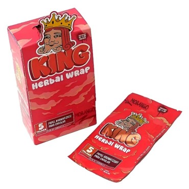 SEDA KING BLUNT HERBAL WRAP AROMA MORANGO Caixa com 25