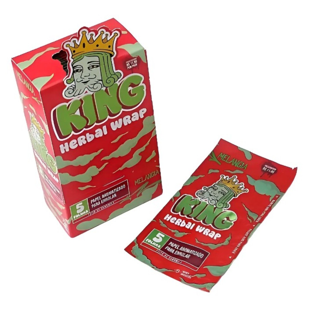 SEDA KING BLUNT HERBAL WRAP AROMA MELANCIA Caixa com 25