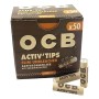 FILTRO DE CARVÃO ATIVADO OCB SLIM UNBLEACHED ACTIV 7mm caixa com 50 filtros