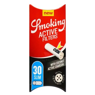 FILTRO DE CARVÃO ATIVADO SMOKING 6mm caixa com 30 filtros