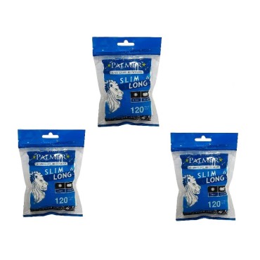 KIT 3 FILTROS PARA CIGARRO PALMER SLIM LONGO 6mm pacote com 120 filtros cada