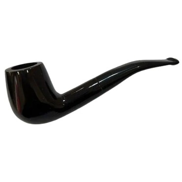 CACHIMBO BERTOLDI HOBBY CURVO PRETO com filtro 9mm Cod-06