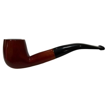 CACHIMBO BERTOLDI HOBBY CURVO MARROM AVERMELHADO com filtro 9mm Cod-07