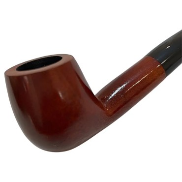 CACHIMBO BERTOLDI HOBBY CURVO MARROM AVERMELHADO com filtro 9mm Cod-07