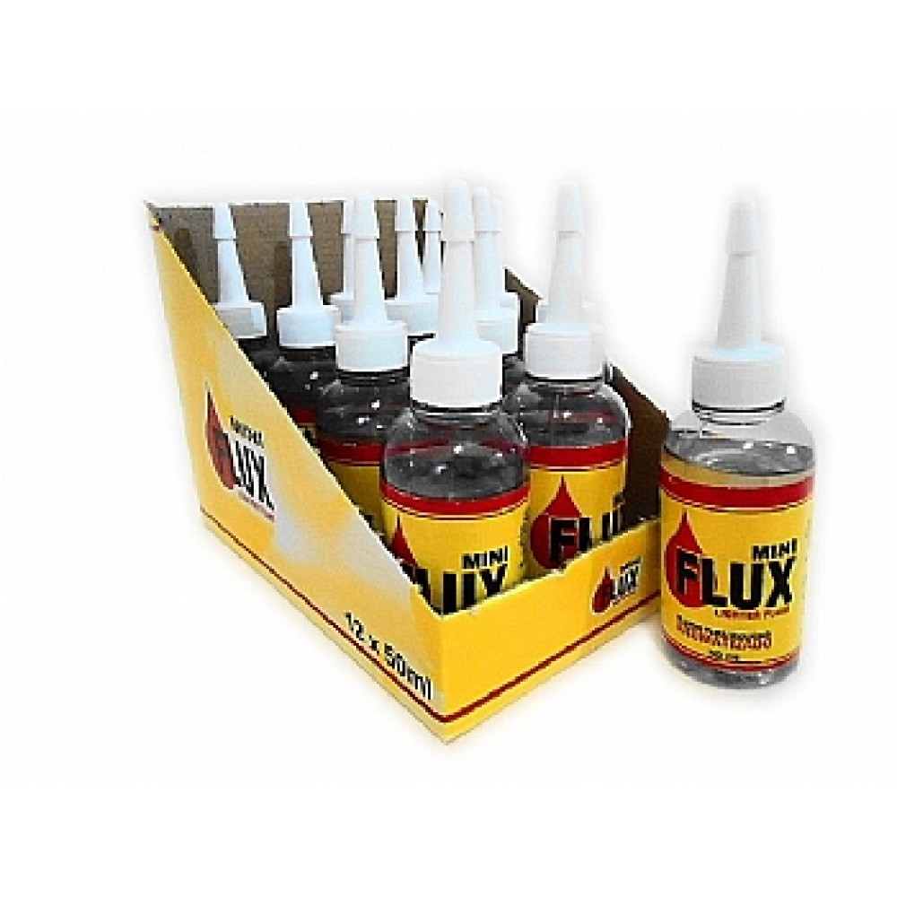 FLUÍDO PARA ISQUEIRO FLUX caixa com 12 frascos de 60 ml cada
