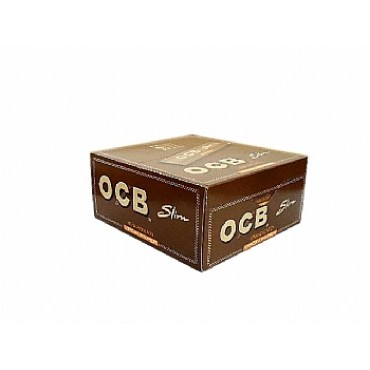 SEDA OCB SLIM UNBLEACHED KING SIZE caixa com 50 livretos