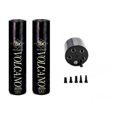 KIT 2 GÁS PARA ISQUEIRO VOLCANO 5X  330 ml cada tubo