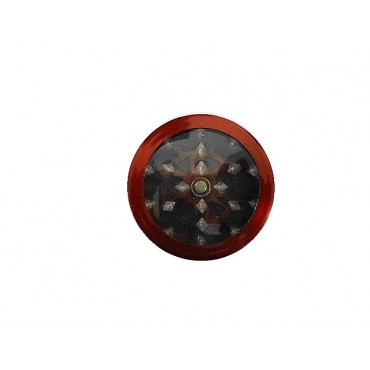 DICHAVADOR DE METAL TOP TRANSPARENTE VERMELHO 5cm