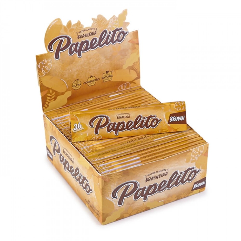 SEDA PAPELITO BROWN KING SIZE caixa com 50 livretos