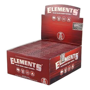 SEDA ELEMENTS RED SLIM KING SIZE caixa com 50 livretos