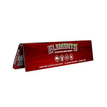 SEDA ELEMENTS RED SLIM KING SIZE caixa com 50 livretos