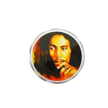 DICHAVADOR ACRÍLICO BOB MARLEY TRANSPARENTE PEQUENO FACE 2 4cm com peneira