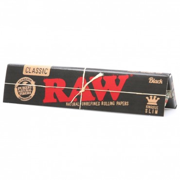 SEDA RAW BLACK CLASSIC SLIM KING SIZE caixa com 50 livretos