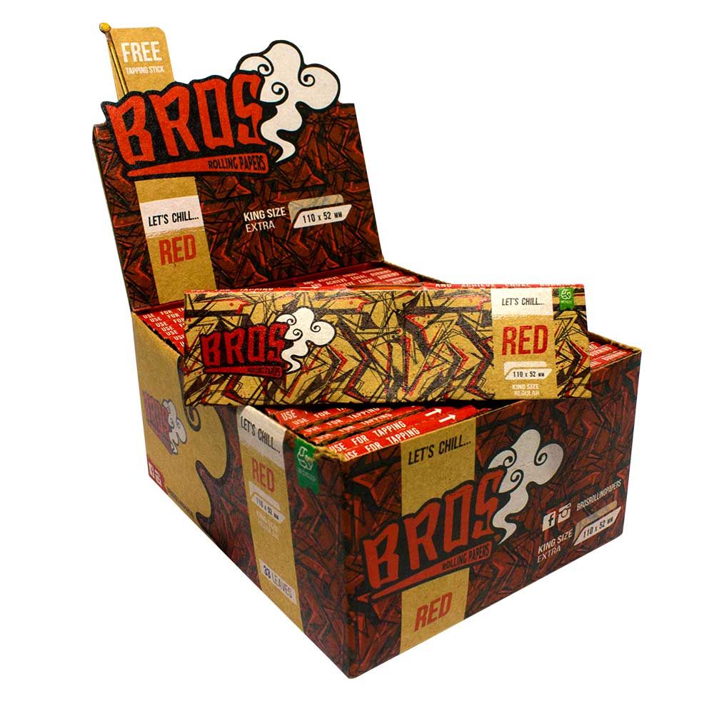 SEDA BROS RED LARGE KING SIZE COM PILÃO caixa com 50 livretos