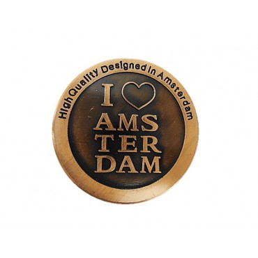 DICHAVADOR METAL AMSTERDAM I LOVE diâmetro 4 cm