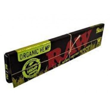 SEDA RAW BLACK ORGANIC HEMP KING SIZE caixa com 50 livretos