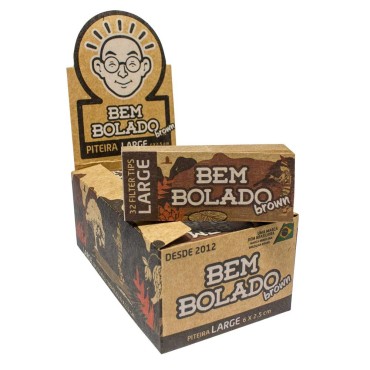 PITEIRA DE PAPEL BEM BOLADO BROWN LARGE caixa com 24 livretos